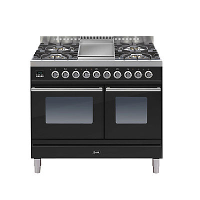 ILVE PDW100FE3 Roma Dual Fuel Freestanding Range Cooker Gloss Black ILVE PDW100FE3 Roma Dual Fuel Freestanding Range Cooker Gloss Black